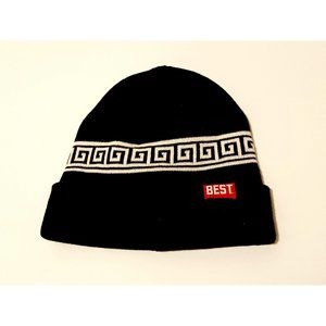Breezy Excursion Black and White Pattern Beanie Best NWOT Unisex